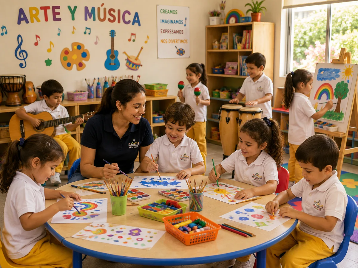Arte y música en el Gimnasio Infantil Merlín